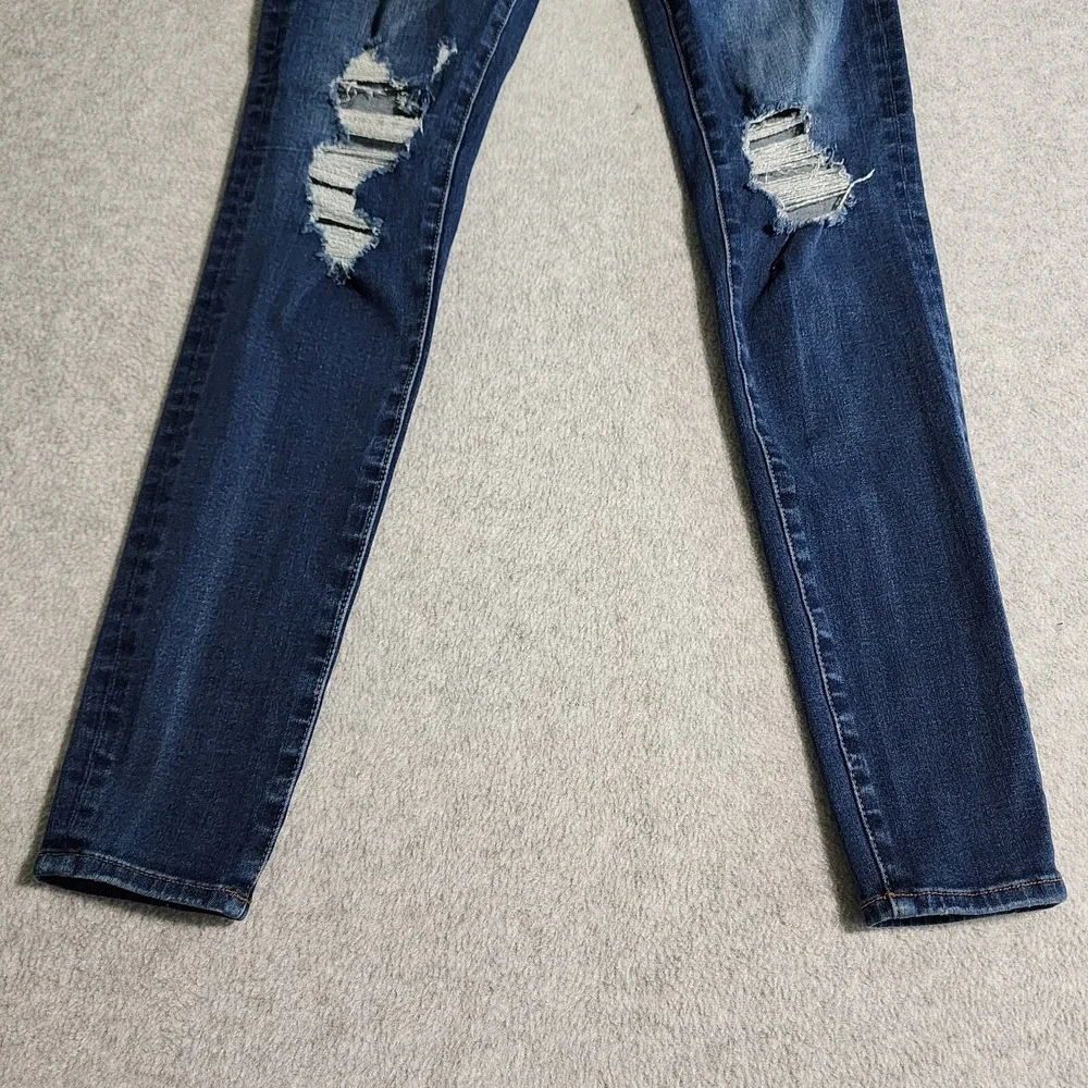 American Eagle Womens Hi-Rise Jegging 360 Next Level Stretch Distressed Size 2L